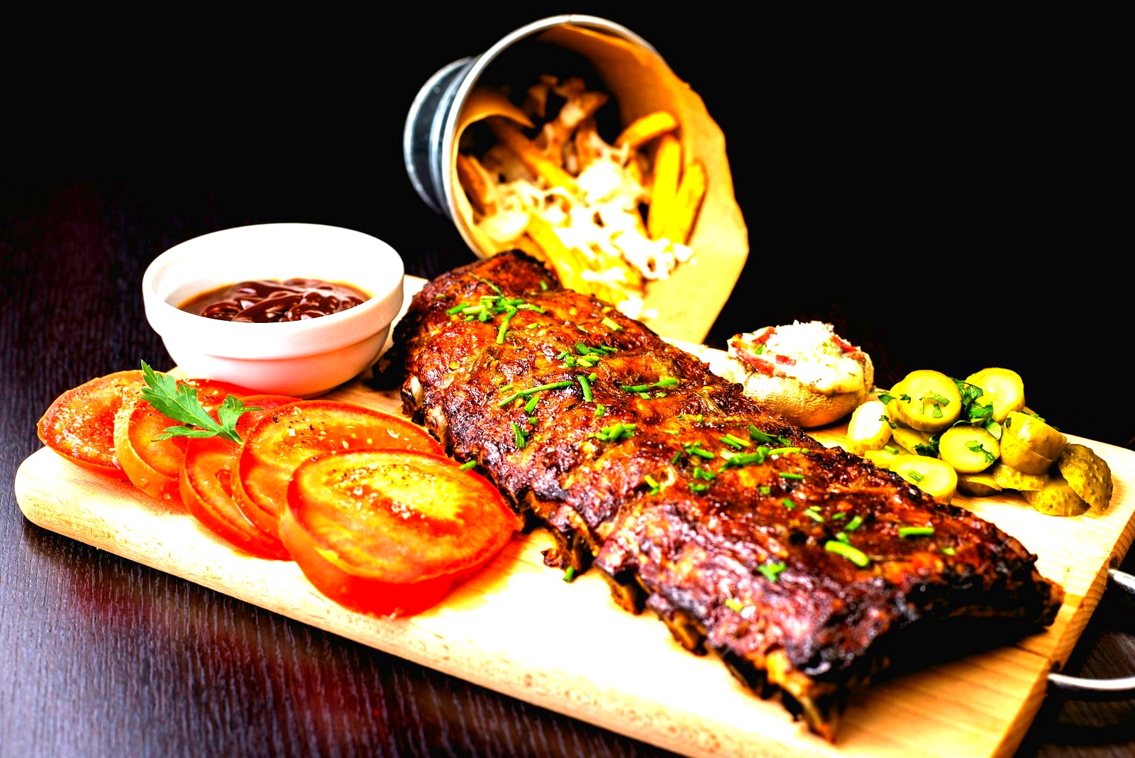BBQ ribs board